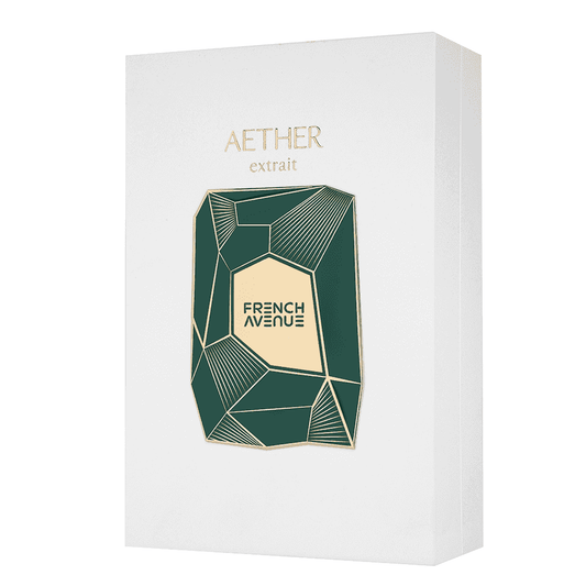 Product packaging with 'Aether' and 'French Avenue' branding on a white background