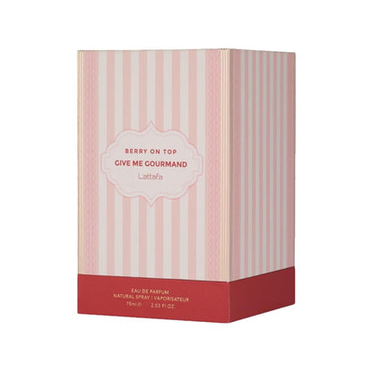 Lattafa Berry On Top Give Me Gourmand collection fragrance