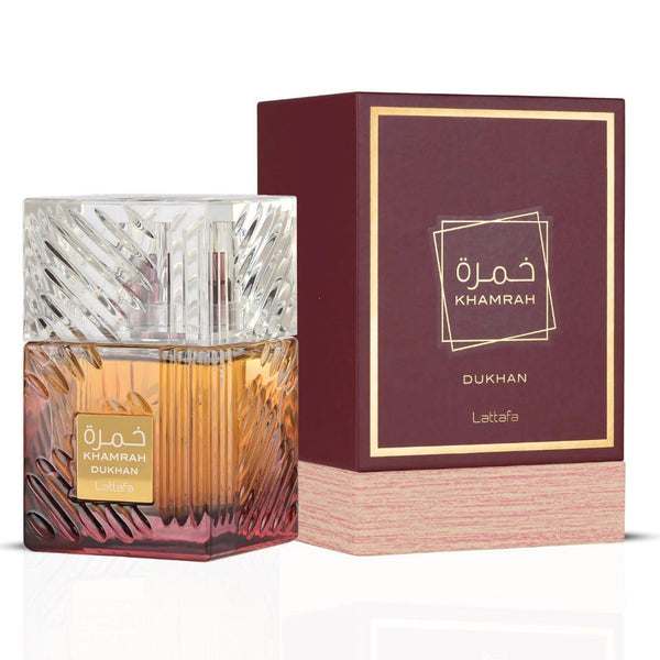 Lattafa Khamrah Dukhan EDP unisex smoky fragrance