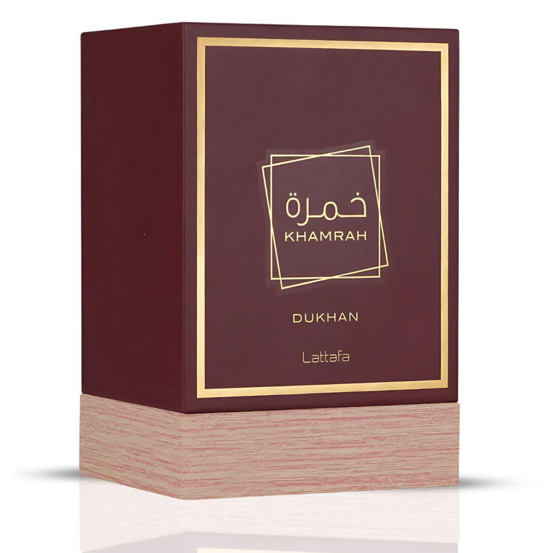 Khamrah Dukhan perfume bottle side view 100ml