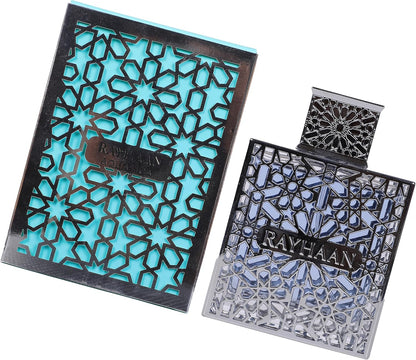 Rayhaan Aquatica Eau de Parfum Unisex 100ml box and bottle angled view